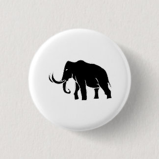 Mammoth Silhouette 1 Inch Round Button