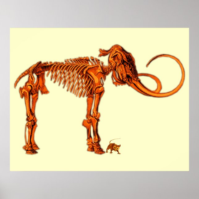 Mammoth Skeleton and Mouse Poster (Front)