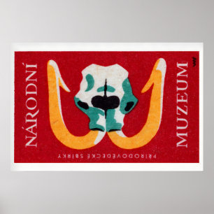 Mammoth Skull - Matchbox Print - Czech Wall Art