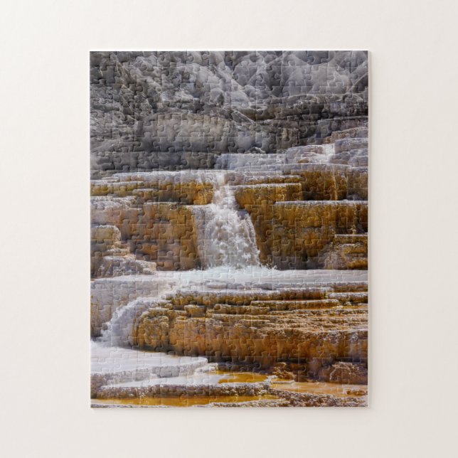 Mammoth Springs Falls Jigsaw Puzzle (Vertical)