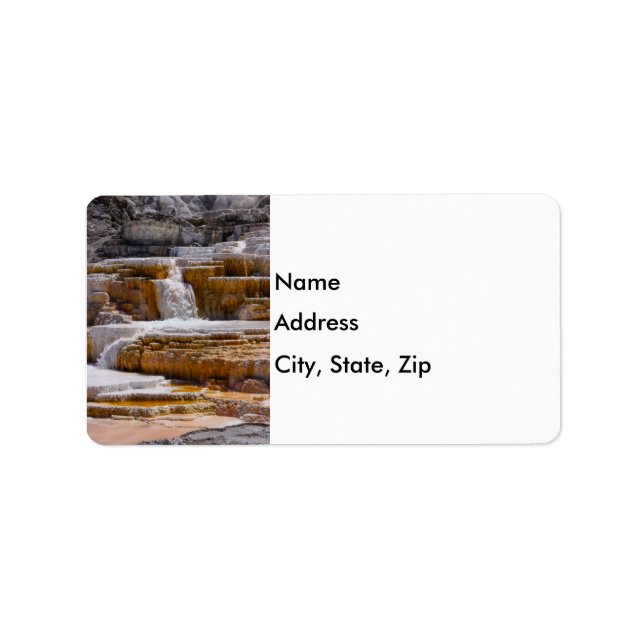 Mammoth Springs Falls Label (Front)