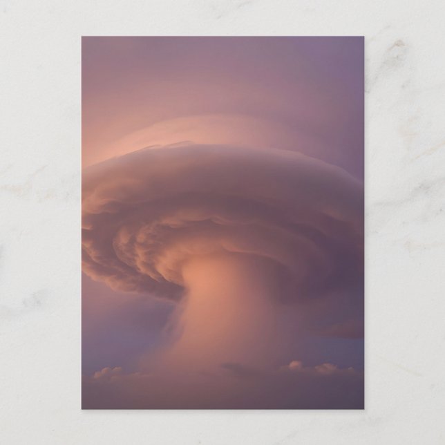 Mammoth Supercell Thunderstorm Mushroom Cloud  Postcard (Front)