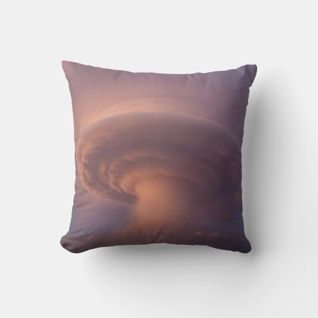 Mammoth Supercell Thunderstorm Mushroom Cloud  Throw Pillow (Front)