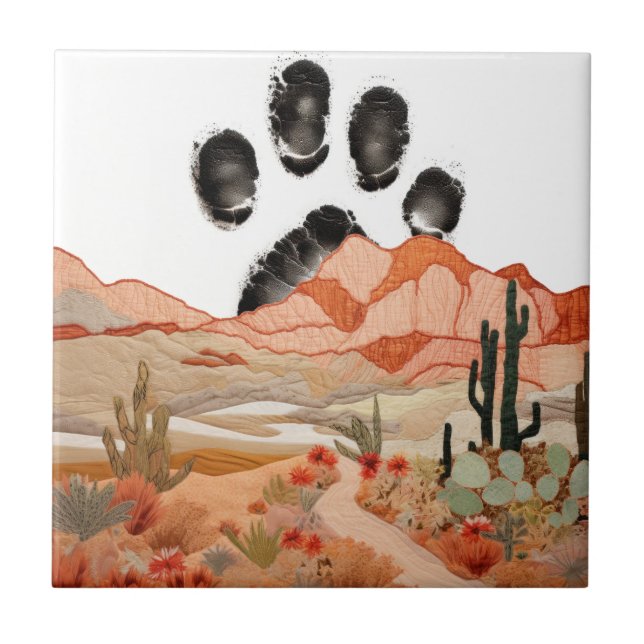 Mammouth Dog Paw Western Setting |   Tile (Front)