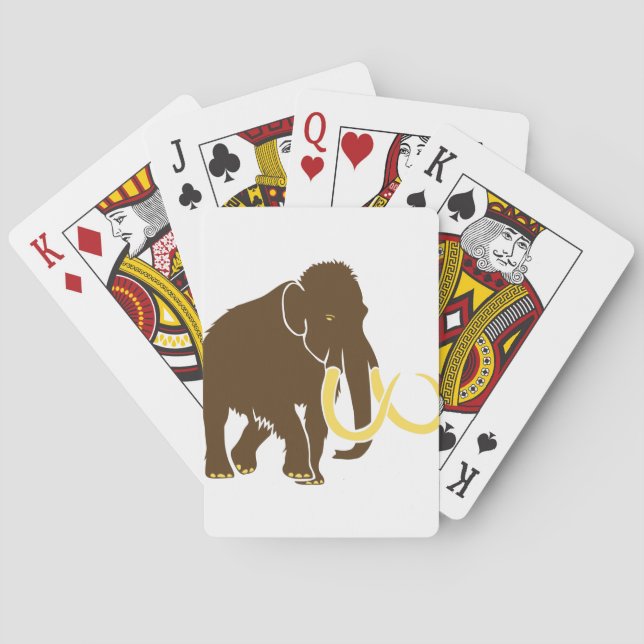 mammut mammoth ice age eiszeit steinzeit elephant playing cards (Back)