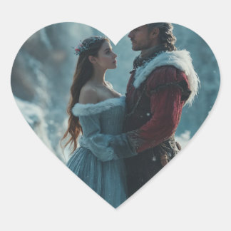 Man a beautiful girl image  heart sticker