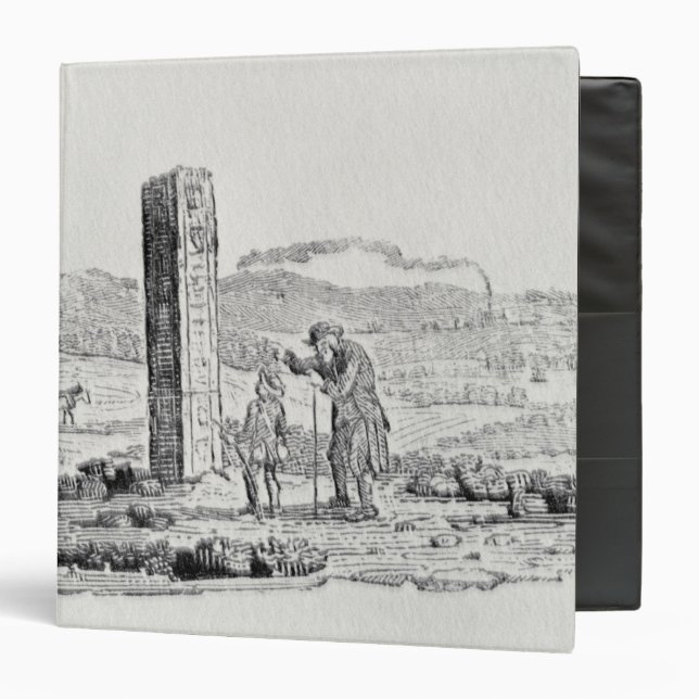 Man and a Boy by a Monument Binder (Front/Inside)