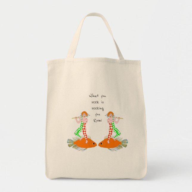 Man and fish tote bag (Front)