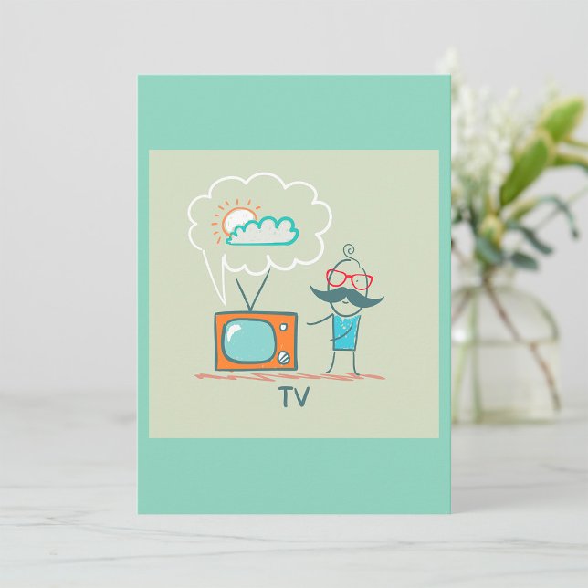 Man And His Television Invitation (Creator Uploaded)