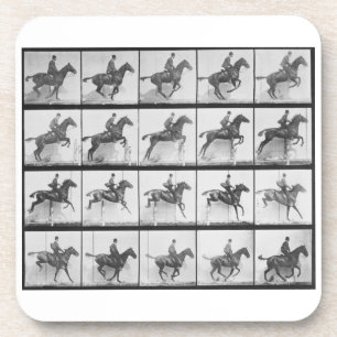 Man and horse jumping a fence, plate 640 from 'Ani Coaster