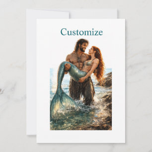 Man and Mermaid Thunder_Cove Invitation