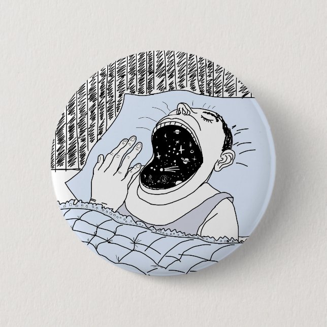 MAN AND THE COSMOS 2 INCH ROUND BUTTON (Front)