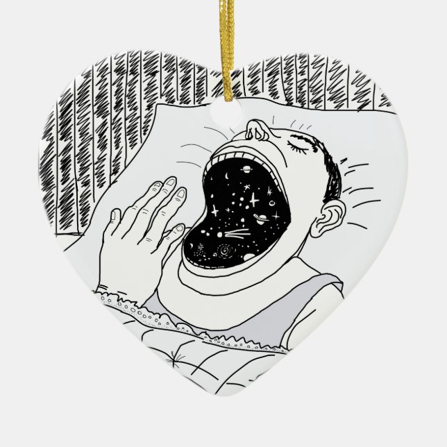 MAN AND THE COSMOS CERAMIC ORNAMENT (Front)