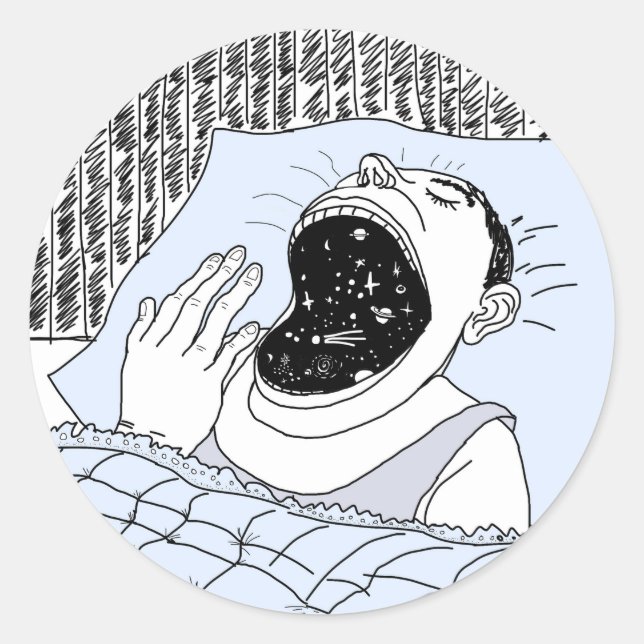 MAN AND THE COSMOS CLASSIC ROUND STICKER (Front)