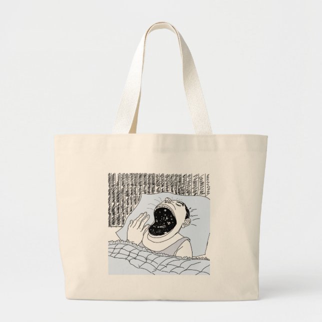 MAN AND THE COSMOS LARGE TOTE BAG (Front)