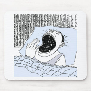 MAN AND THE COSMOS MOUSE PAD