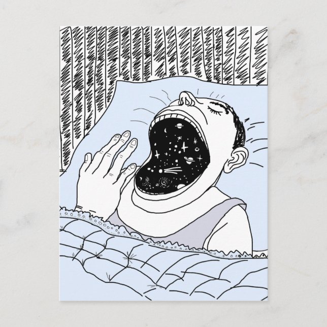 MAN AND THE COSMOS POSTCARD (Front)