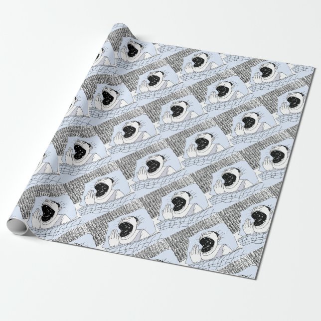 MAN AND THE COSMOS WRAPPING PAPER (Unrolled)