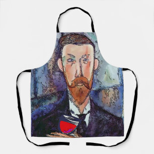 Man and Wine Design add text, Apron