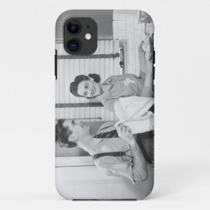 Man and Woman Doing Dishes iPhone 11 Case