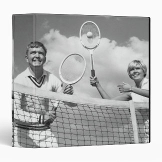 Man and Woman Playing Tennis Binder