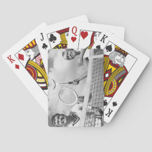Man and Woman Playing Tennis Cards