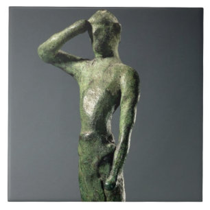 Man at prayer, Archaic Greek bronze sculpture some Tile