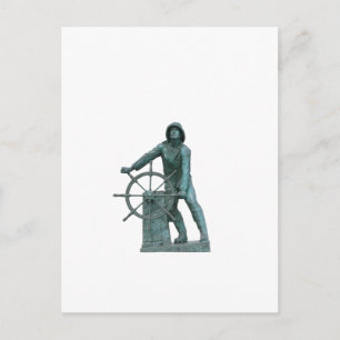 Man at the Wheel Logo Postcard