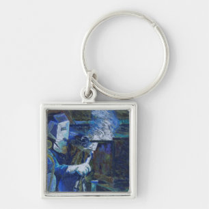 Man at work keychain