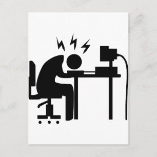 Man at Work Postcard