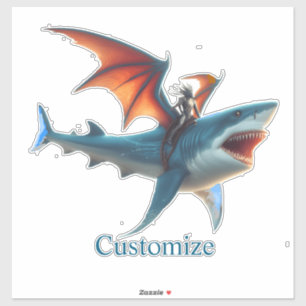 Man-Bat Riding Scary Shark Thunder_Cove