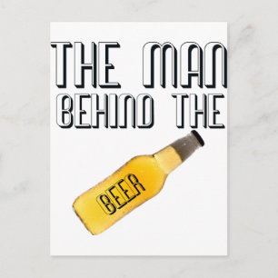 Man Behind the Beer Postcard