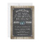 Man Birthday invitation Chalkboard Rustic Adult