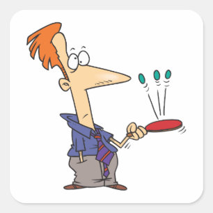 Man Bouncing Balls On A Bat Square Sticker