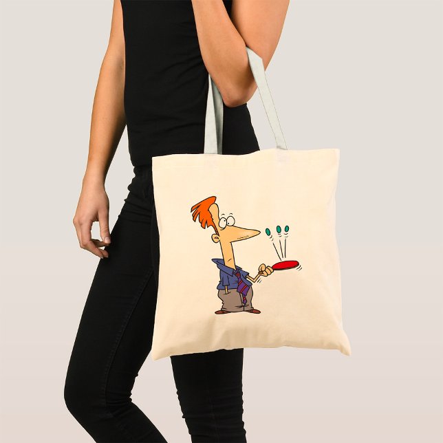 Man Bouncing Balls On A Bat Tote Bag (Creator Uploaded)
