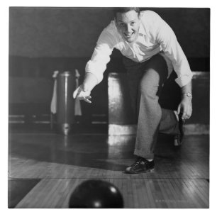 Man Bowling Tile