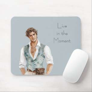 Man Brown Hair Mouse Pad