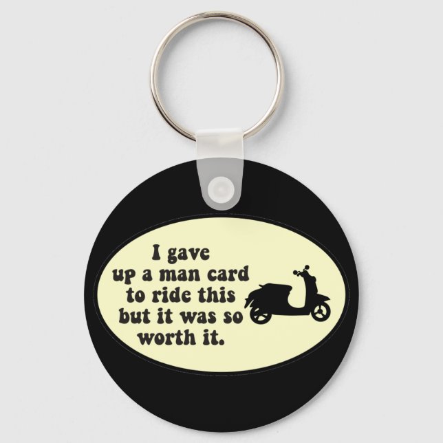 Man Card Scooter Keychain (Front)