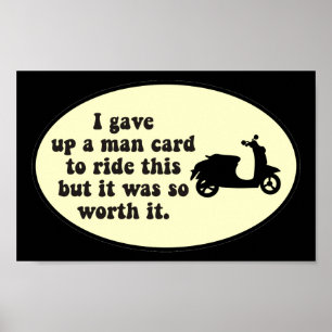 Man Card Scooter Poster