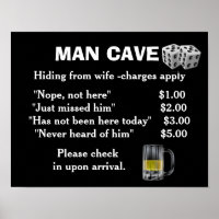 Man Cave art - poster print