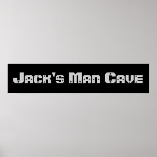 Man Cave Banner Poster
