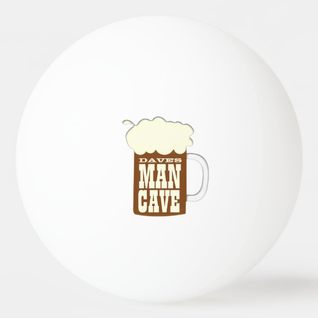 Man Cave Beer Mug Ping Pong Ball (Front)
