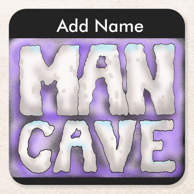 Man Cave Coasters (Customizable) (Front)