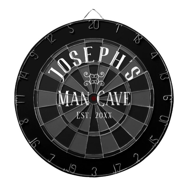 Man Cave Custom Name Dartboard (Front)