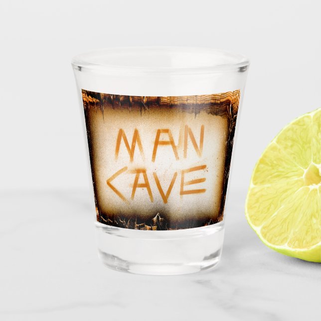 Man Cave Drinking Shot Glass (Front)