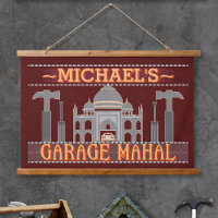 Man Cave Funny Garage Mahal Tools Red | Custom