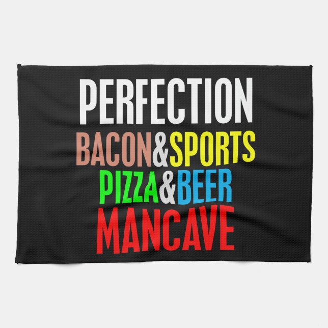 Man Cave Kitchen Towel (Horizontal)