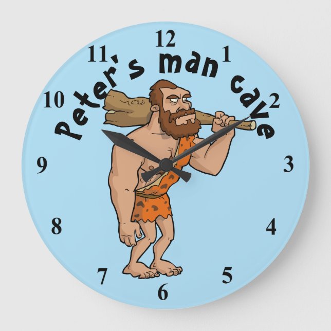 Man Cave Personalised Large Clock (Front)