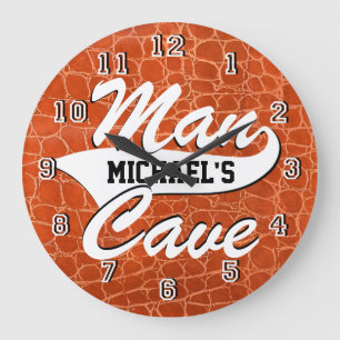 Man Cave Personalize Large Clock