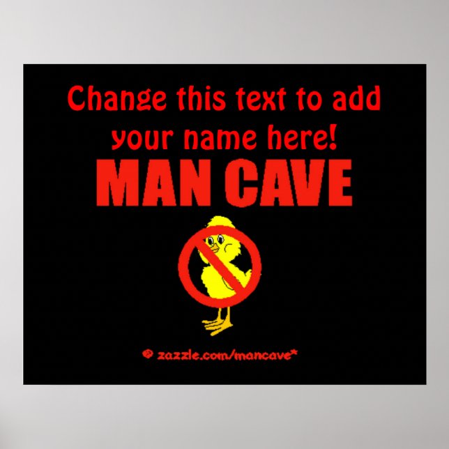 Man Cave Poster Template (Front)